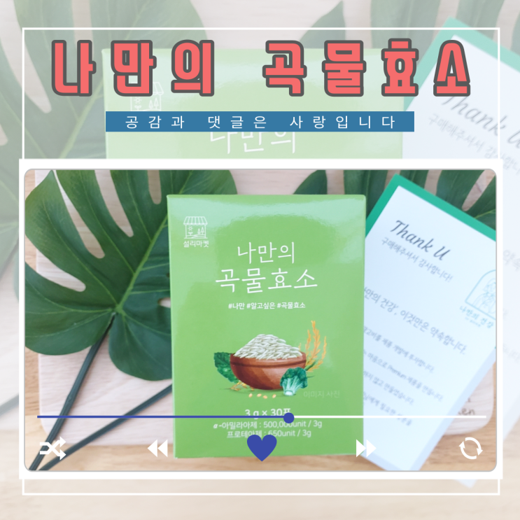 [효소추천] 나만의 곡물효소