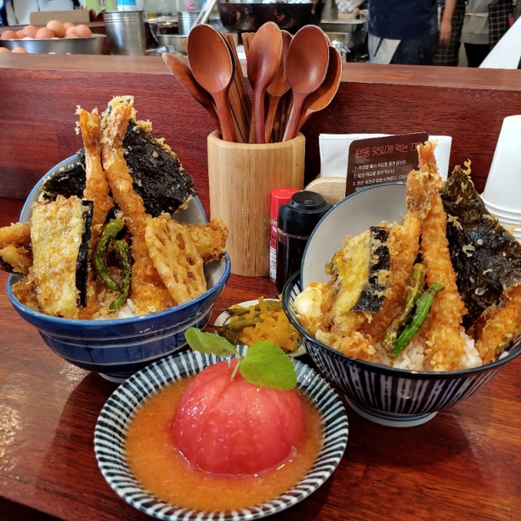 송도맛집 중 텐동맛집인 사쿠텐 다녀왔어요.
