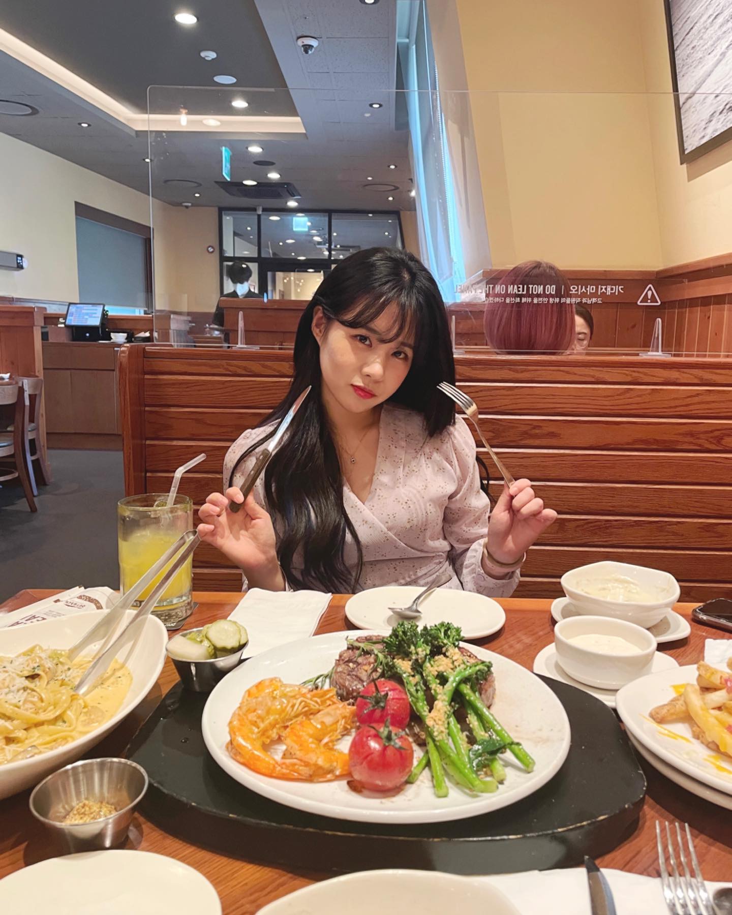 🥩🧀🥔🍝아웃백쥬아