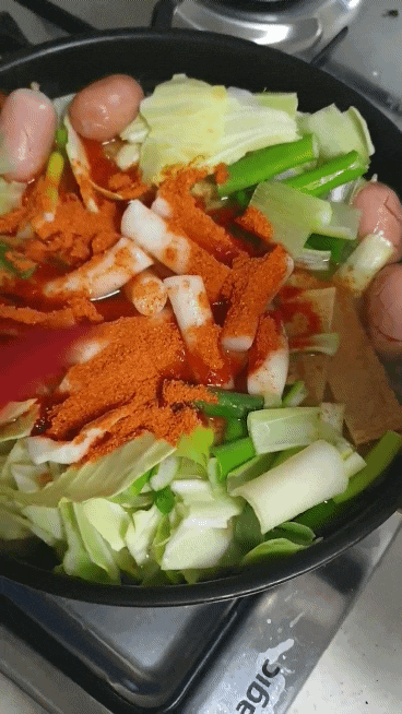 즉석떡볶이만들기 :) 집에서 간편하게 만드는 떡볶이 시즈닝 & 어묵탕 만들기
