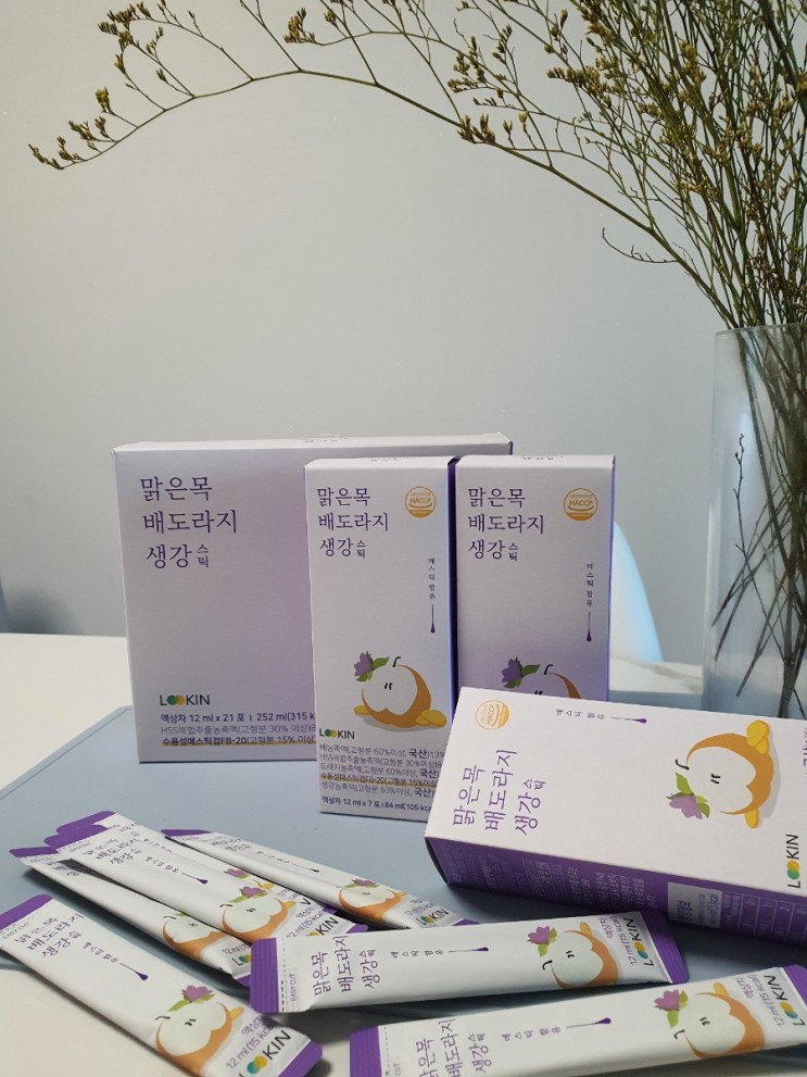 코로나선물로 좋은, 목아플때 마시면 좋은 맑은목 배도라지 생강스틱