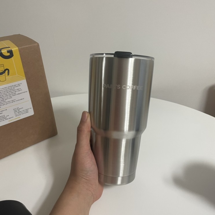 빽다방 대용량 텀블러 900 ml / 헬린이에게 선택받은 이유는🐥?