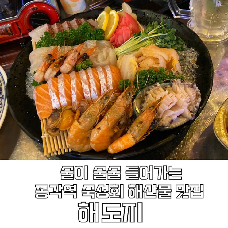 [종각역 맛집] 술이 술술 들어가는 종각역 해산물 숙성회 맛집 해도지
