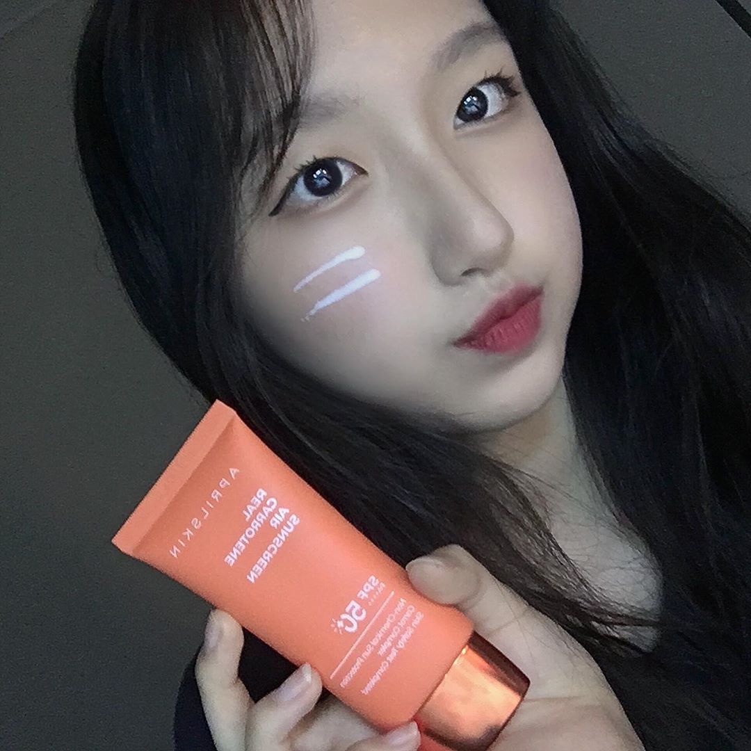 지원 on Instagram: “🥕#에이프릴스킨 리얼 캐로틴 에어 선크림 🥕당근 선크림 출시 기념 37% 할
