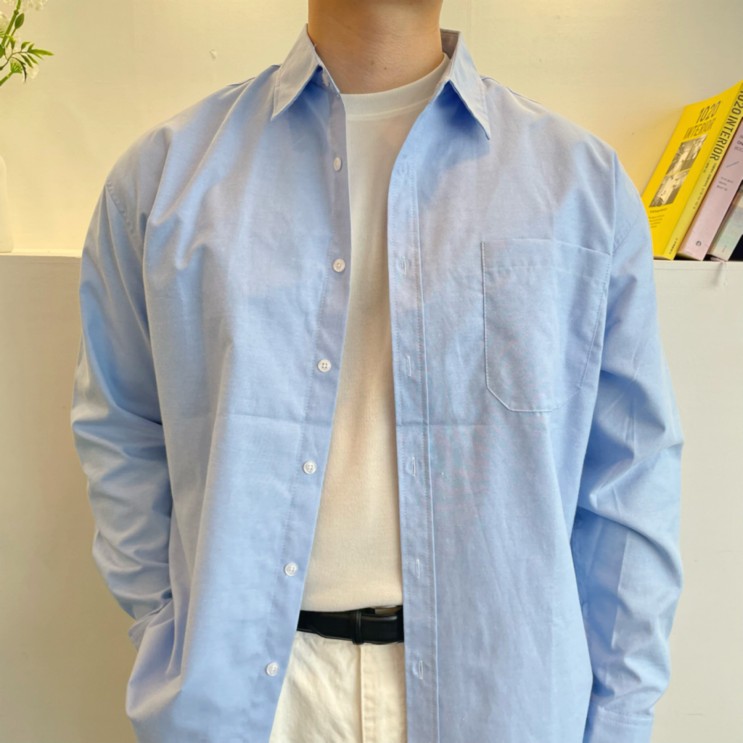 남자 하늘색 셔츠 코디 추천