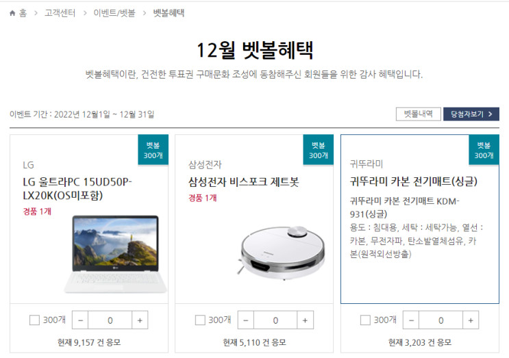 베트맨 토토 적중실패해도 괜찮아! 스포츠 토토 건전하게 즐기기( 벳볼 적립, 이벤트, 경품 목록 등)