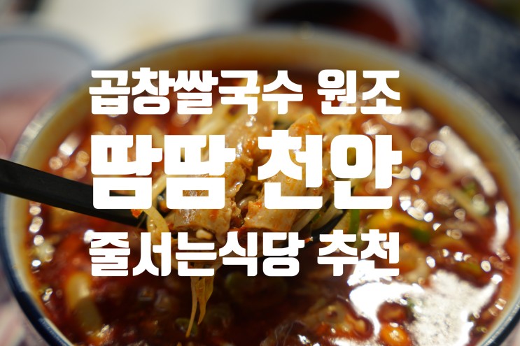 유명 연예인맛집 곱창쌀국수 원조 최초 땀땀 천안 연예인맛집 추천