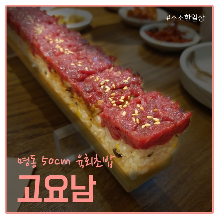 명동 데이트 식사고민 끝! 명동 맛집 고요남 명동점