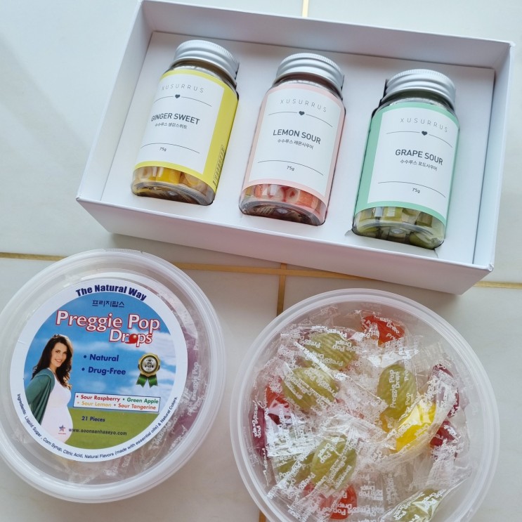 [수수루스, 프리지팝스] 유기농 입덧캔디 🍬 비교 리뷰 (임신X)