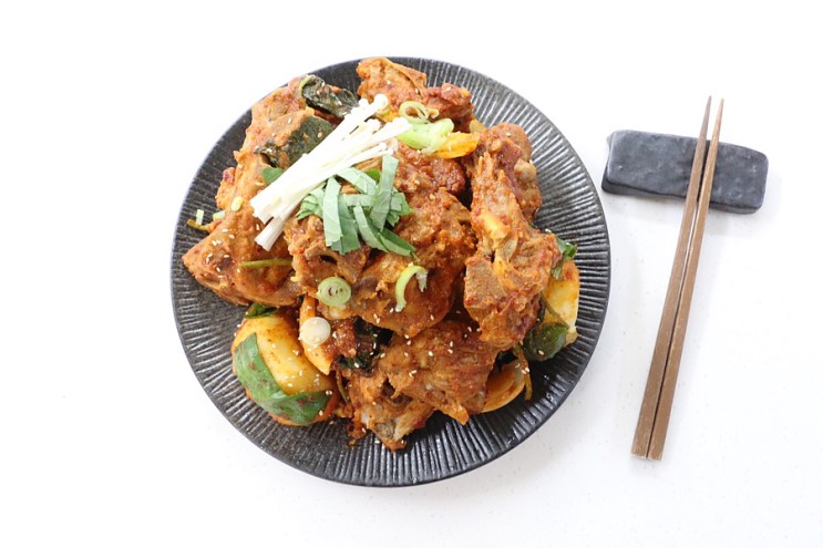 매운 등뼈찜 만들기, 매콤양념 등뼈찜 레시피