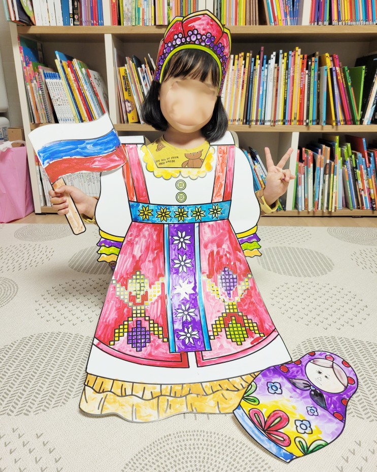[알록달룩] 세계여러나라 전통의상 종이옷색칠키트