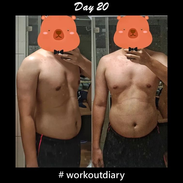 Twenty days 🤩

#workoutdiary #day20
#減肥日記 #減肥 #健身 
#workout #losefat #diary 
#ダイエットする  #筋トレ 
#ลดน้ำหนัก #헬스