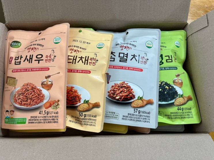 해외여행 밀키트 바다소리 별미레 갓반찬 불없이 조리가능한 초간단 밑반찬
