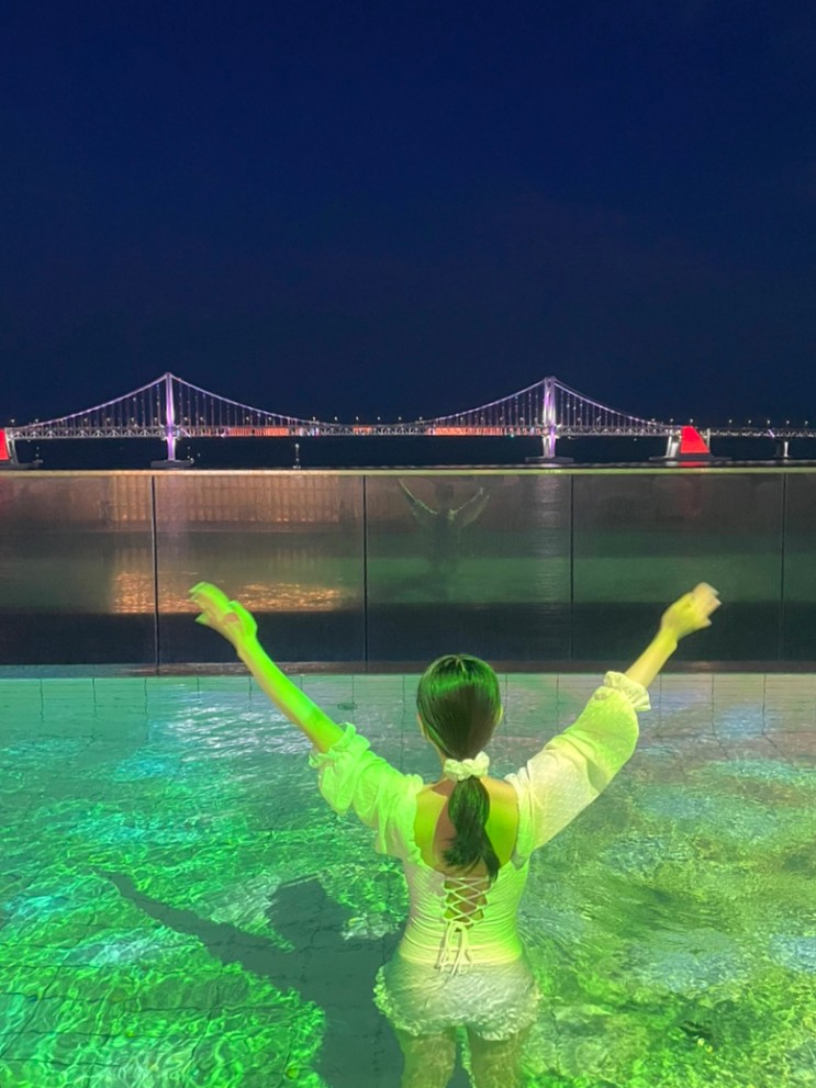 부산 광안리 아쿠아펠리스 호텔 오션브릿지더블 및 인피니티풀 후기