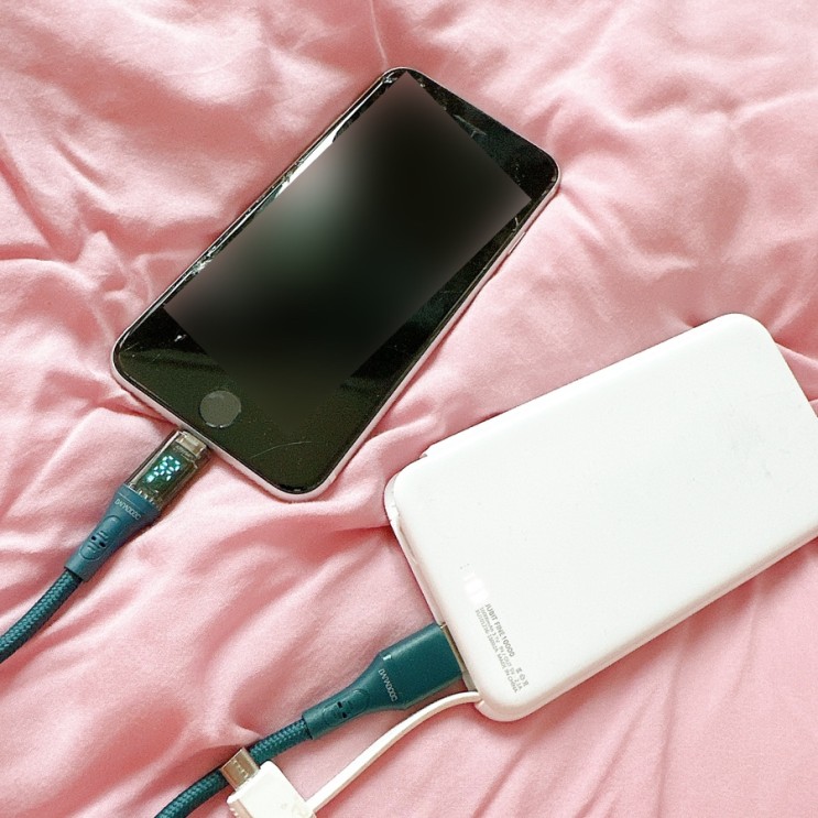 바라보고 아이폰 고속충전케이블 LED디스플레이충전기