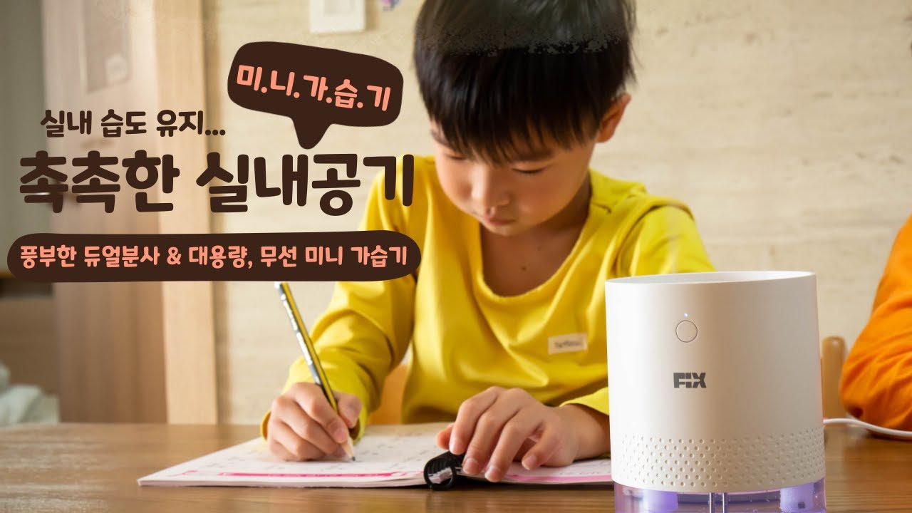[픽스] 촉촉하고 상쾌한 공기로 즐기는 일상생활 / 듀얼 무선 미니가습기