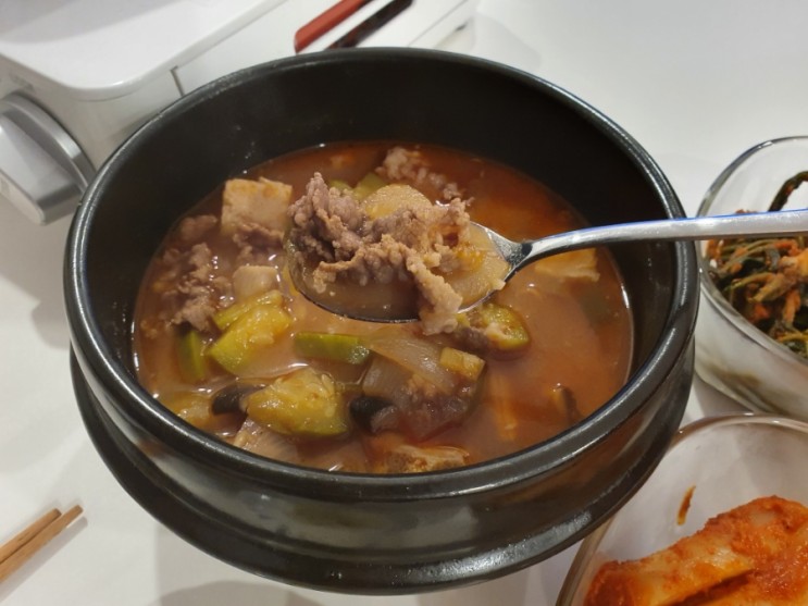 국내산 소고기 육우 차돌박이 된장찌개 맛있게 만드는 법
