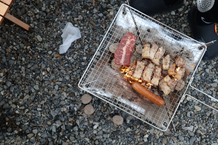 화로대, 불판이 일회용이라 청소가 간편해!