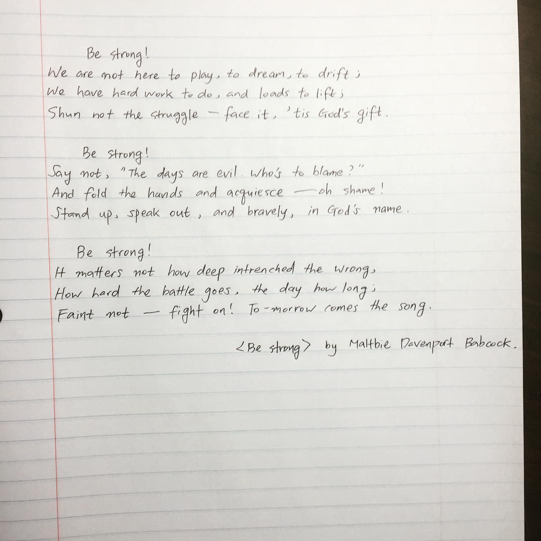Fight on! Tomorrow comes the song. #dailyquote #literature #poetry #midterms #twodown #twomoretogo #힘내자💪