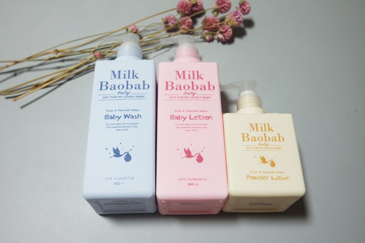 밀크바오밥 베이비로션, 베이비워시 3종세트 선물용으로 최고!