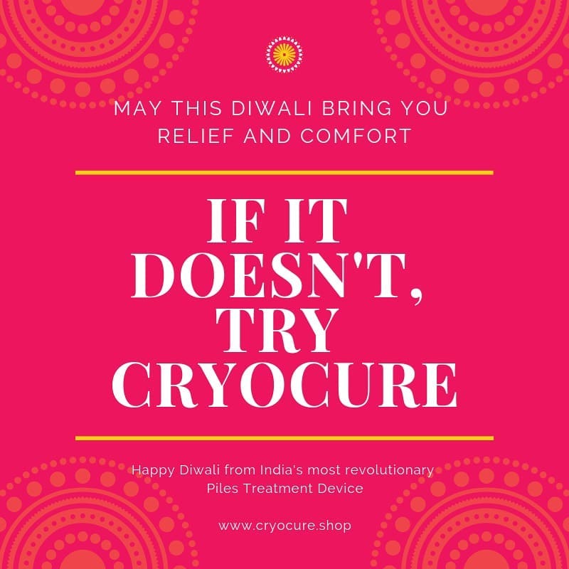 Don't let discomfort ruin the festivities! Have a happy and healthy Diwali!
#cryocure #cryocured #pilessurgery #pilesmedicine #piles #pilestreatment #pilescure #hemorrhoidectomy #hemorrhoids #hemorrhoidsurgery #hemorrhoidtreatment #diwali