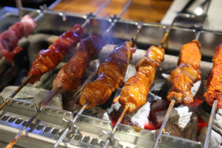 <구로//신도림> 신도림역 양꼬치 맛집 "올램 양꼬치" 추천 가성비 굿!!(신도림 회식 모임장소, 신도림데이트, 맥주안주)_양모듬꼬치, 닭날개꼬치, 옥수수온면)