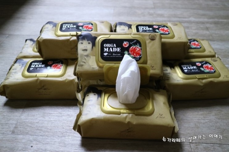 아기물티슈  올가메이드 블랙라벨 순해서 좋아