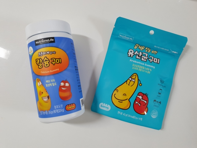 어린이 칼슘,유산균,영양제, 뉴트리원 칼슘 구미와 유산균 구미 젤리로 맛있게 먹자!!