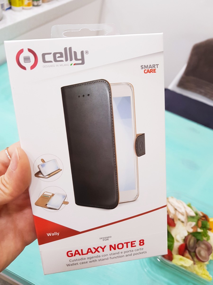 CELLY674 갤럭시노트8 가죽케이스 블랙