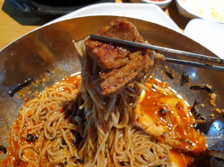 [당산역 막국수] 막국수와 돼지갈비의 콜라보.. (선유도메밀한우정)