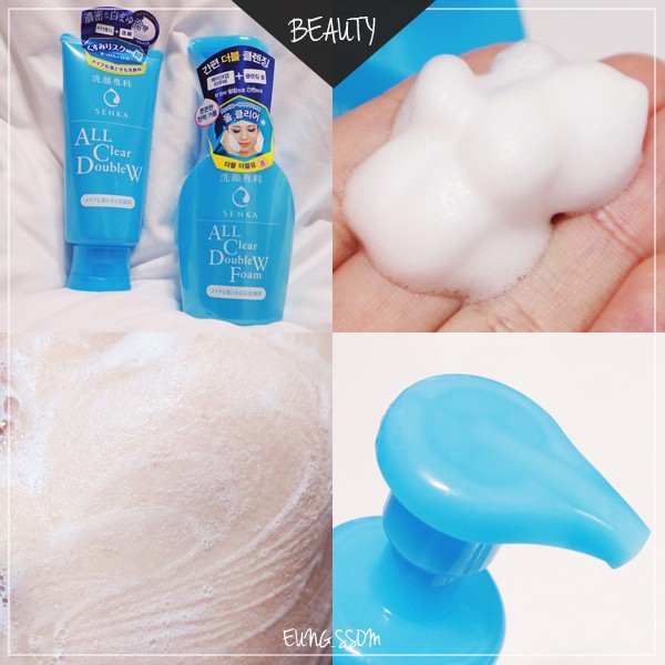 새롭게 출시한 센카 올 클리어 더블더블유 폼으로 부드럽고 간편하게 세안해요