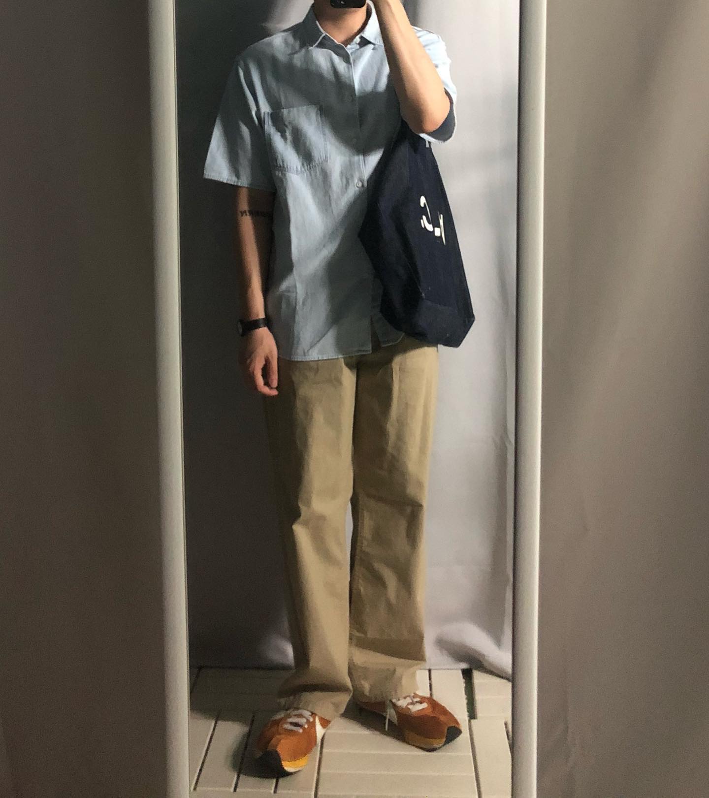 이지 캐쥬얼룩으로 여름에 시원하게 입기 좋음! #ootd#데일리룩#린넨바지#반팔셔츠#문레이서#APC#남자코디#캐쥬얼#아메카지