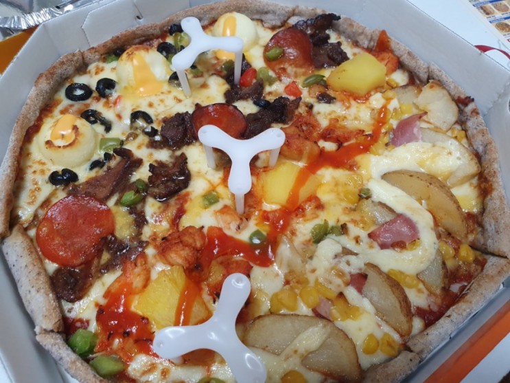광명 피자 배달 맛집 <피자대장> 4대장피자 포장해왔어요~!