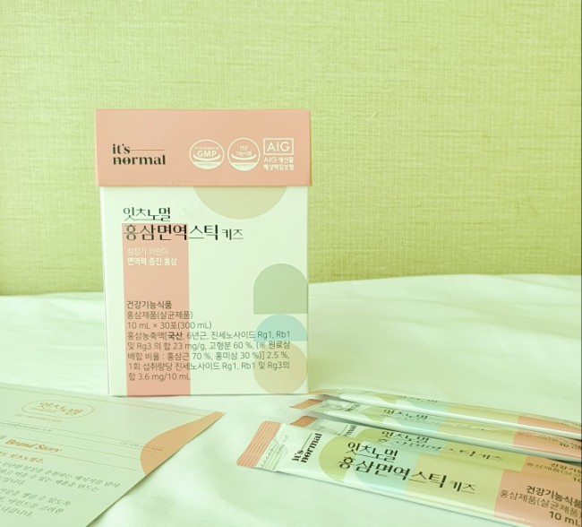 잇츠노멀 홍삼면역스틱 아이들면연력에 좋은홍삼