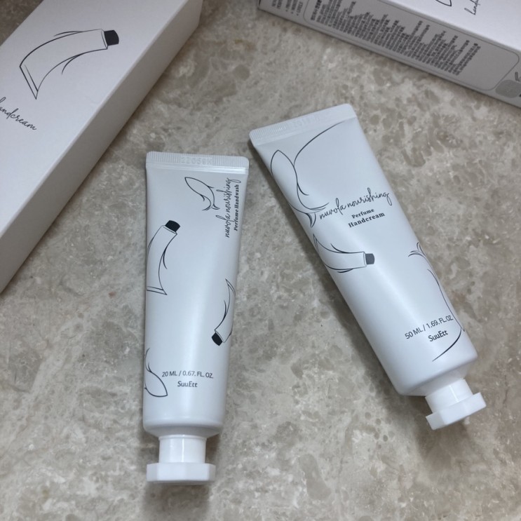 손모델핸드크림 슈에 누볼라 너리싱 퍼퓸 핸드앤네일 케어 크림&워시 사용후기