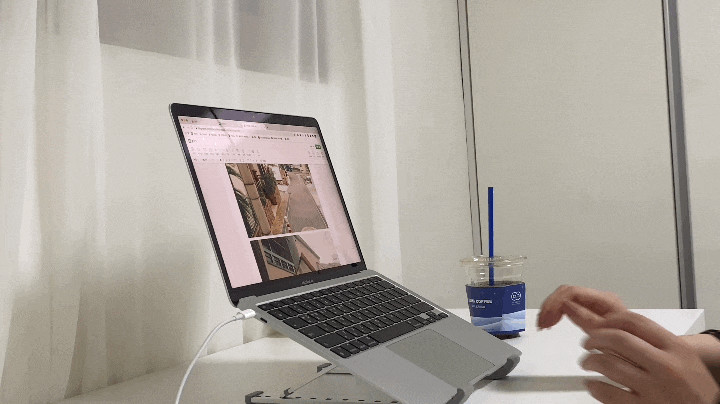 노트북 거치대 컴팩트한 접이식, 언제 어디서나 간편하게~