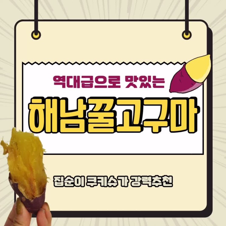 해남꿀고구마 당도가 높아 맛있는 베니하루카고구마