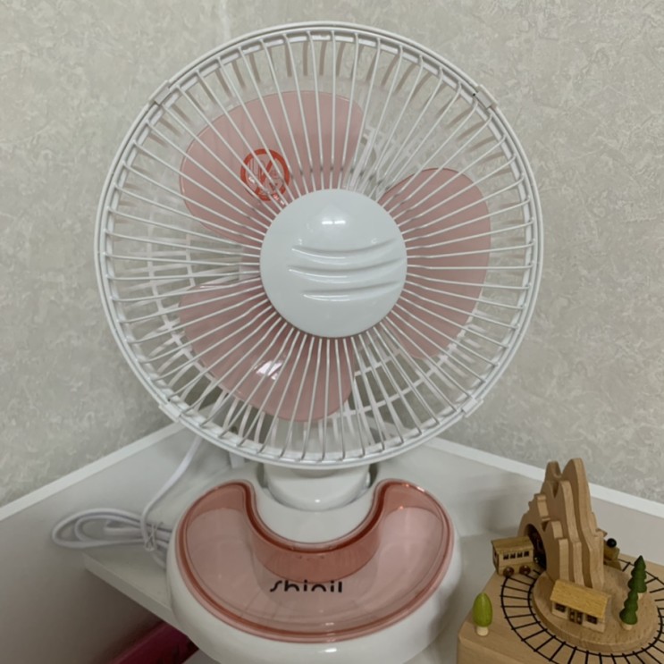 핑크 덕후의 분홍 선풍기:) 신일 미니 선풍기