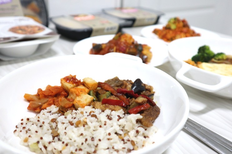 다이어트 식단관리 도시락 - 저탄수 곤약밥+두부면파스타 리뷰!