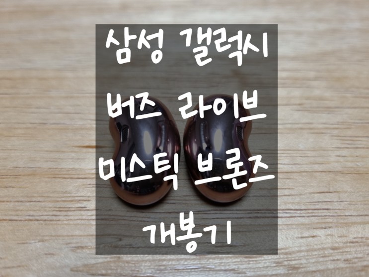 삼성 갤럭시 버즈 라이브 색상 미스틱 브론즈 개봉기