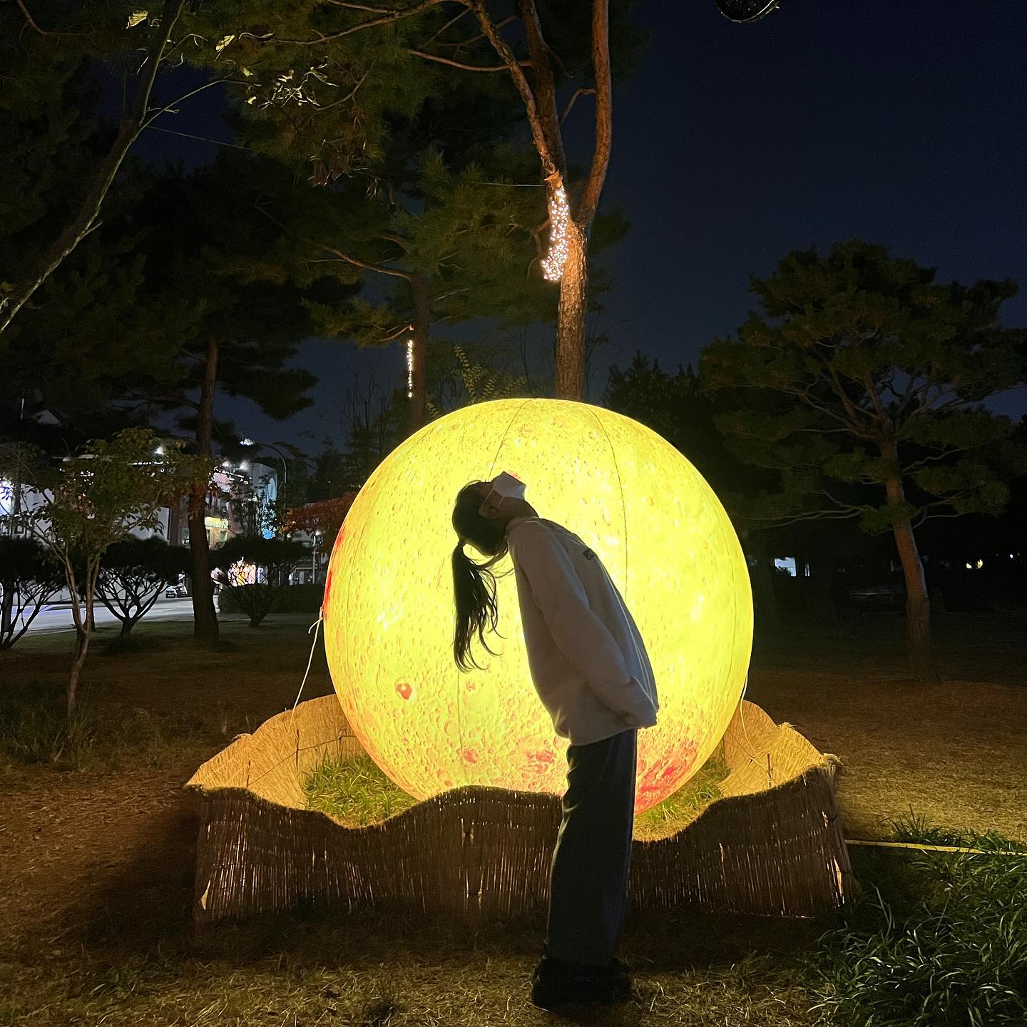 🥚
거대한 달걀 노른자 
#화성행궁등불축제 
🍳🌕