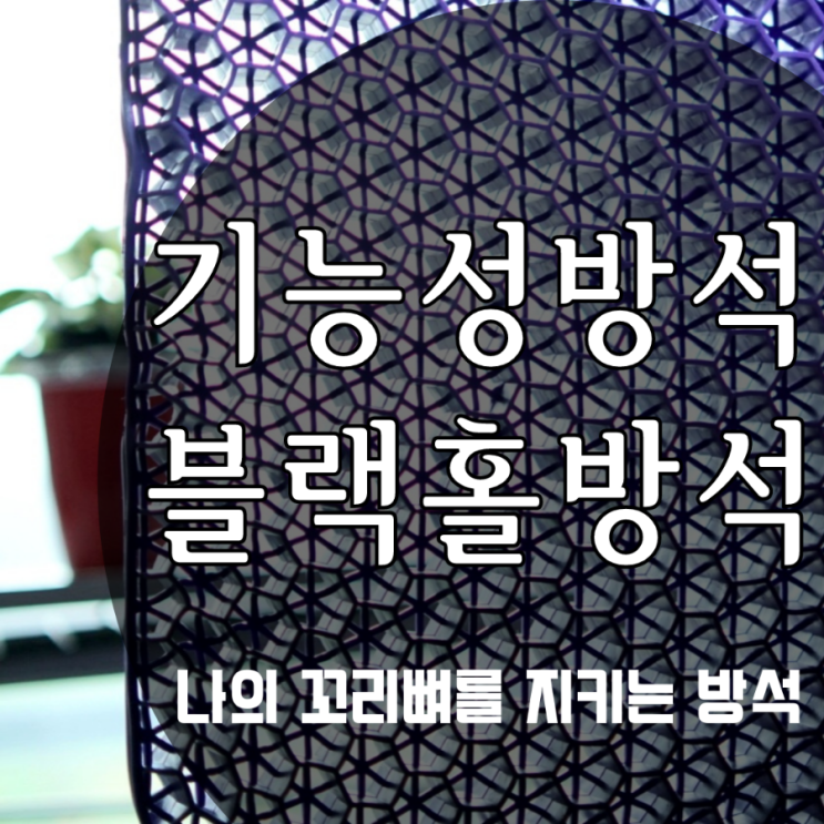 기능성 방석 엉덩이 꼬리뼈 통증엔 블랙홀방석 수험생방석으로 강추