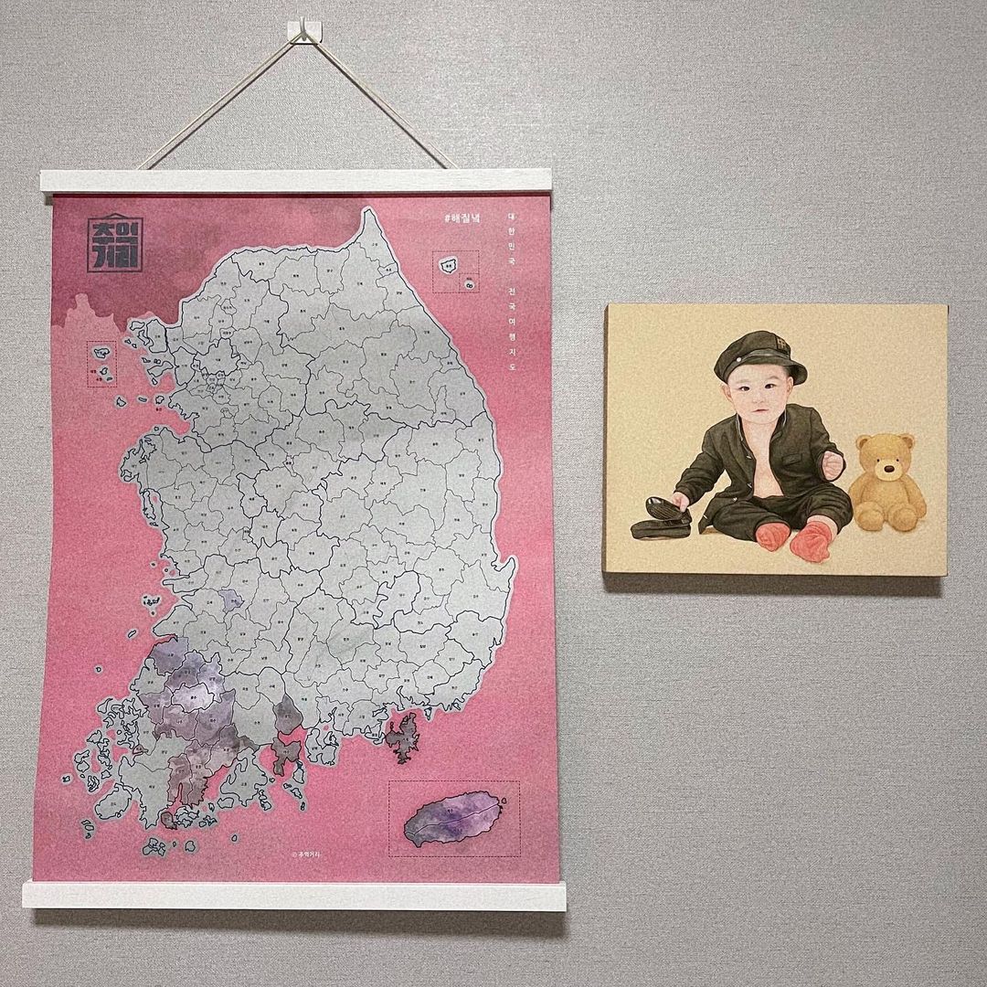 세영’s Instagram profile post: “#협찬 울 리하와의 추억을 기록해줄 예쁜 지도 🧸 나름 많이 돌아다녔다 생각했는데 역시 코시국 🥲 갔던 곳 또 가고 전남을 벗어난 적이 많이 없구나.. 앞으로