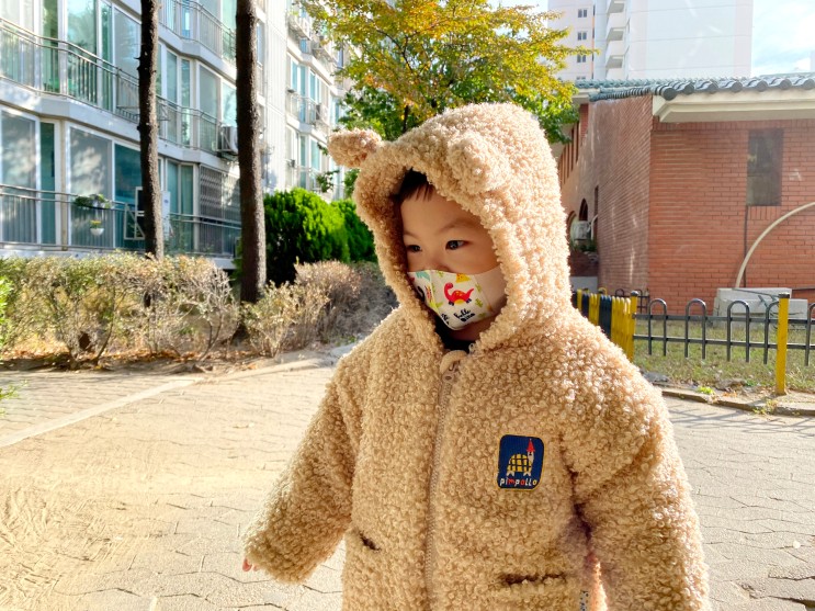 유아 뽀글이롱점퍼 삠뽀요 꽁꽁시어링코트 리얼후기!