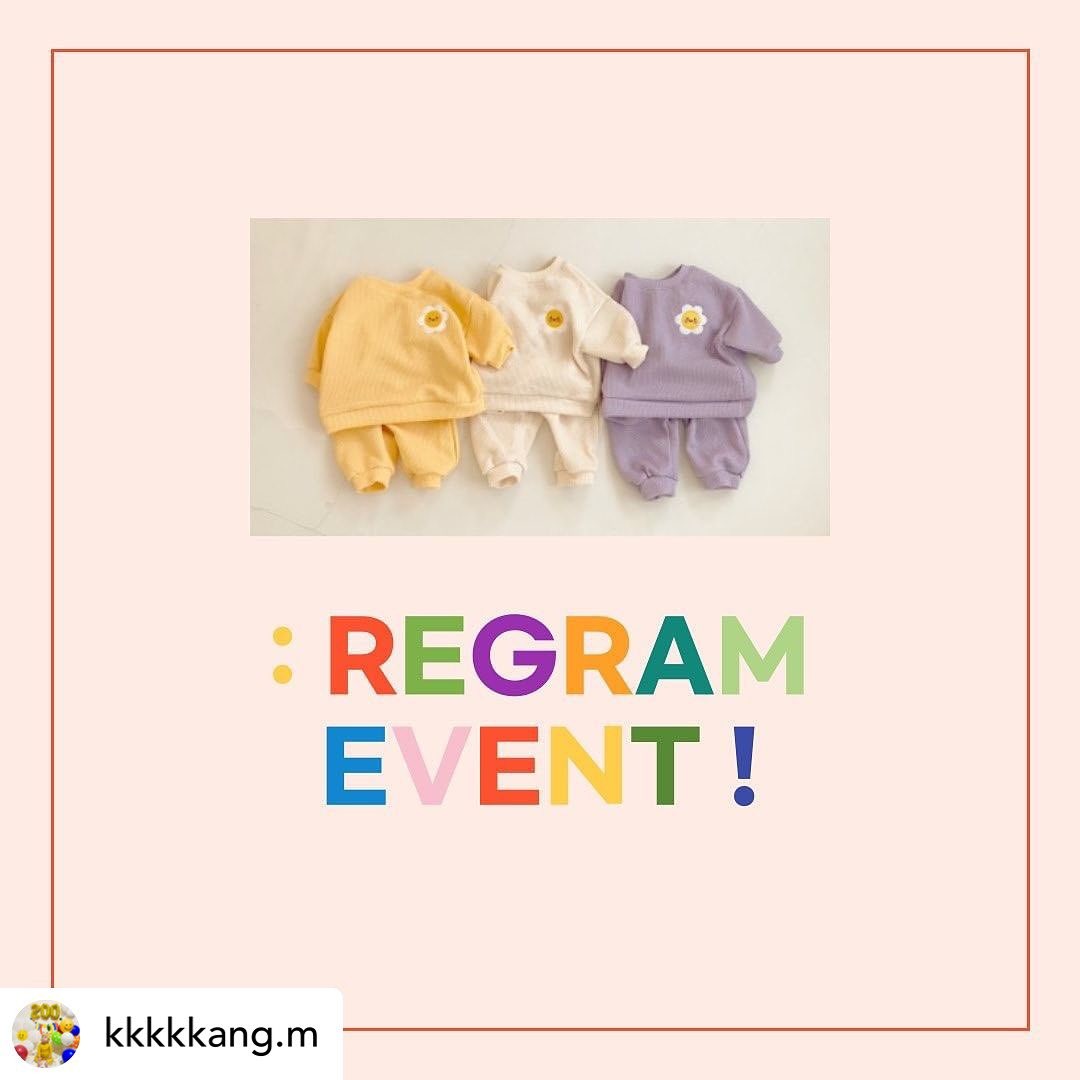 Posted withregram • kkkkkang.m 우여곡절 끝에 준비한 ✨깡깡마켓✨
1/24 오후 10시 첫 인스타 라방 예정입니다!
첫 방송 앞두고 당연히 이벤트 안할수가 없지요~

🎉🎉🎉 깡깡마켓의 첫 이벤트를 오픈합니다 🎉🎉🎉
첫 방송을 앞둔 깡이맘 매우 떨려용,,
아무도 구경 안오면 어찌나,, 심장 바운스 쿵쾅! 쿵쾅! 😝

그래서! 첫 인스타 라방 입소문 내기 리그램 이벤트를
오픈하게 되었어요

첫 라이브 방송 날짜가 얼마 남지 않아서
당첨될 확률은 UP UP UP 인거 아시죠~?
꼭 꼭 많은 분들이 참여해 주셨으면 좋겠어요

✔️ 깡깡마켓 리그램 이벤트 참여방법

1. 깡깡마켓 kkkkkang.m 팔로우 해주세요~
2. 해당 리그램 이벤트 피드를 좋아요 해주세요
3. 리그램 이벤트 피드를 리그램 or 캡쳐 후
(#아기옷라방 #아기옷맛집 #베베룩 #키즈룩 #이벤트천국 #깡깡마켓)
해시태그 달아주세요~
4. 해당 게시물에 리그램 완료 댓글과
원하는 컬러 및 사이즈를 함께 기재해주세요!
(소문내기 이벤트 인것 만큼 친구 태그를 많이 하시면
이벤트 당첨 확률은 더더 높아집니다)
5. 깡깡마켓의 피드 좋아요 폭탄은 언제나 환영입니다

✔️ 이벤트 기간 : 1/19(수)~1/24(월) 첫 인스타 라방 끝나자 마자
바로 당첨자 깡깡마켓 피드에 공지!

✔️ 당첨 인원 : 3명 추첨

✔️ 이벤트 선물 : 조아베베상하세트
(컬러- 아이보리,엘로우,퍼플 / 사이즈- S, M)

* 펑은 없구요~
당첨자 분께는 따로 DM으로 별도 고지할게요!
이벤트 선물 받으시면 피드에 이쁘게 후기 남겨주시면
감사하겠습니다 🙏🏻❤️

깡깡마켓 첫 리그램 이벤트
많은 사랑, 많은 참여 부탁드려요! 🥰
.
.
.
#소문내기이벤트 #입소문내기이벤트 #댓글이벤트 #리그램이벤트 #아기옷리그램이벤트 #인스타라방 #아기옷라방 #아기옷맛집 #베베룩 #키즈룩 #깡깡마켓