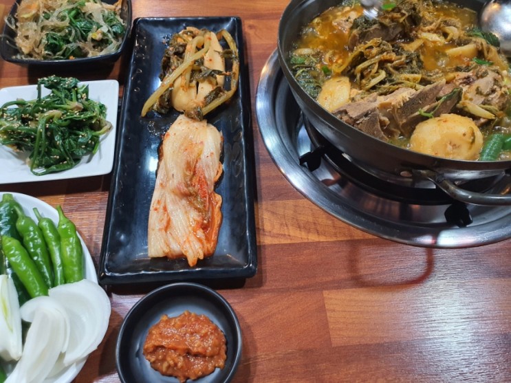 산청맛집, 원지 뼈다귀감자탕 선지국은 '풍하'