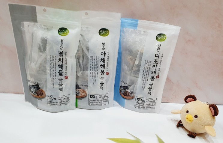 국물팩 다시팩 육수팩  선해수산 바다소리 천연해물 국물팩 3종