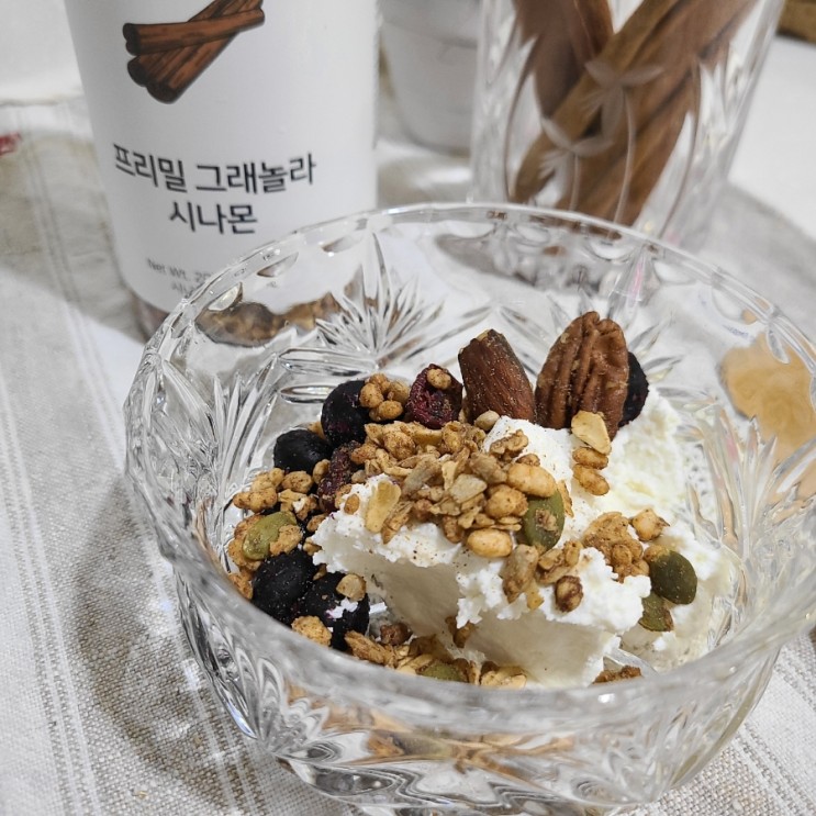 프리밀 수제그래놀라 시나몬 식단관리 아침대용 건강간식