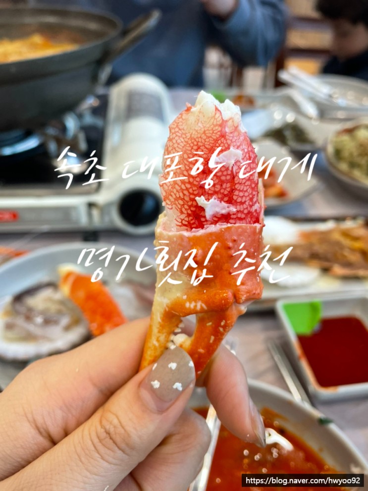 속초 대포항 대게는 스키다시푸짐한 명가횟집을 속초 대포항 맛집으로 추천해요!