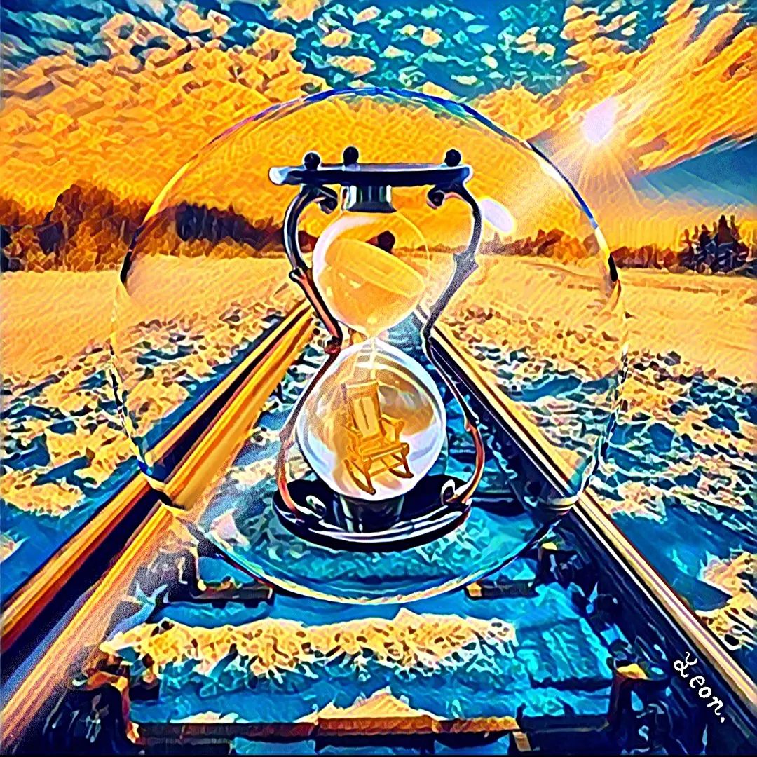 🗓 22년 4월13일
🖍 작가노트 : 시간은 철도길을 달린다(Time runs on the railroad)

아는 지인분께서 모래시계를 보면 스트레스가 해소된다고 합니다. 
An acquaintance said that looking at the sand clock relieves stress.

모래시계는 시간을 뜻하지않나요?
저는 시간은 또 철도길과 같다고 생각했습니다. 기차는 출발하면 도착지까지 쉬지않고 달려갑니다. 우리의 시간은 또한 끊임없이 달려가고 앉아있는 이 순간마저 시간은 흐릅니다. 그 시간들이 모여 찬란한 인생길이 되기를 바라는 마음을  이렇게 표현했습니다. 
Doesn't a sand clock mean time?
I thought time was also like a railroad. When the train leaves, it runs nonstop to the destination. Our time also runs endlessly and time passes even at this moment of sitting. I expressed my hope that those times will gather and become a brilliant path of life.

사실 현재는 없다고합니다. 지금 이순간도 과거일뿐.
Actually, they don't have it now. This moment is only in the past.

오늘도  황금시간을 보냈기를❤️
I hope you had a great time today❤️
.
.
.
.
.
.
.
.
#예술 #예술가 #예술작품 #예술가모임 #예술인 #아트 #art #artist #artwork #nft #nftart #추상 #맞팔 #그림 #그림그리기  #현대미술 #현대예술 #현대미술작가 #현대미술가 #일러스트 #예술인 #예술의전당 #이달의아트 #팝아트 #instagram #instant #자연 #모래시계 #nature